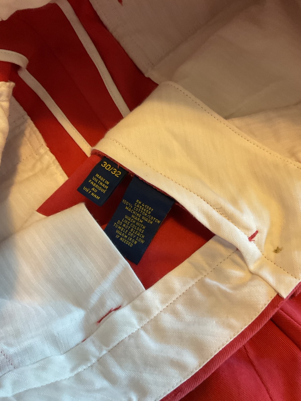 Polo Ralph Lauren NWT Mens Classic Fit 30x32 Red Pants - Picture 9 of 11